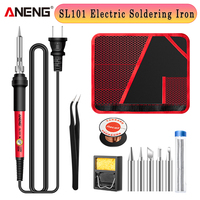 ANENG SL101 60W Digital Electric Soldering Iron Kit Temperature Adjustable 220V 110V Welding Tool Ceramic Heater Soldering Tips