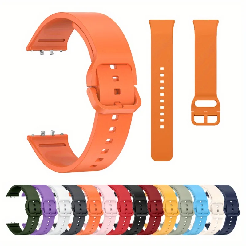 

Pink Solid Color Buckle Silicone Strap for Samsung Fit3/Fit4, for Samsung Galaxy Breathable Sports Band Smartwatch Accessory