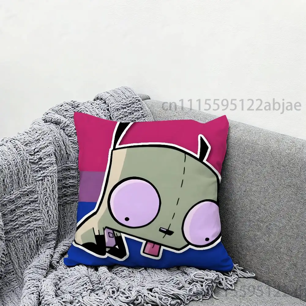 G-GIR I-Invader Zim Throw Pillow Case 50x50cm DIY Square Pillowcase Square Office Cushion Cover