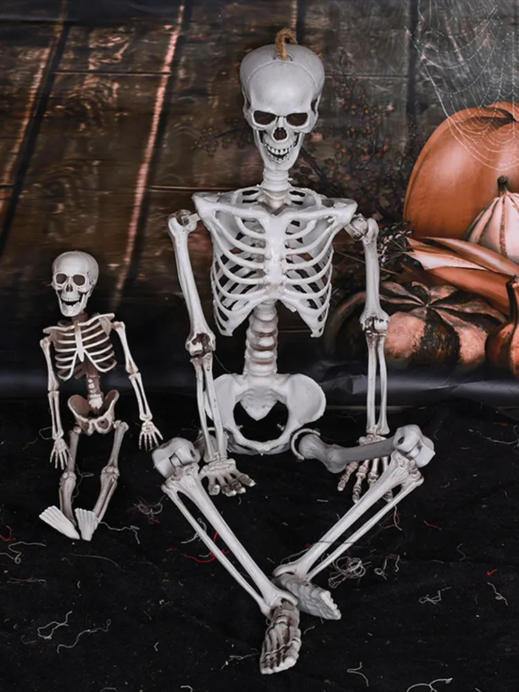 Halloween Movable Skeleton Bones Halloween Party Home Bar Decorations Haunted House Horror Halloween Party Props Ornament