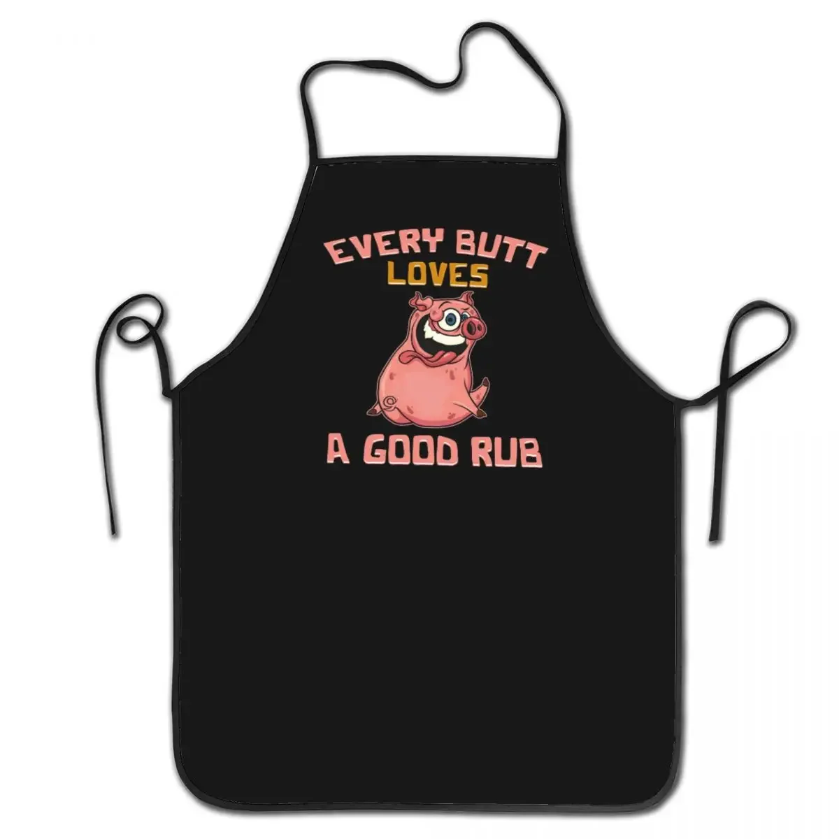 Funny Cute Pig BBQ Apron for Women Men Unisex Bib Every Butt Loves A Good Rub Cooking Kitchen Tablier Cuisine Chef Gardening