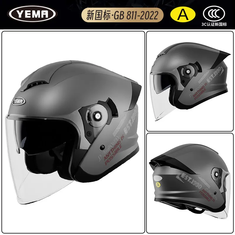 YEMA helmet motorcycle half helmet winter all-season universal electric casco moto cascos para moto