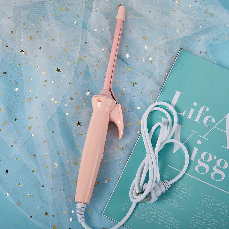 

9mm Electric Hair Curler Ceramic Coating Curling Iron Unisex Curling Wand Mini Household Hair Styling Roller Waver 20W'