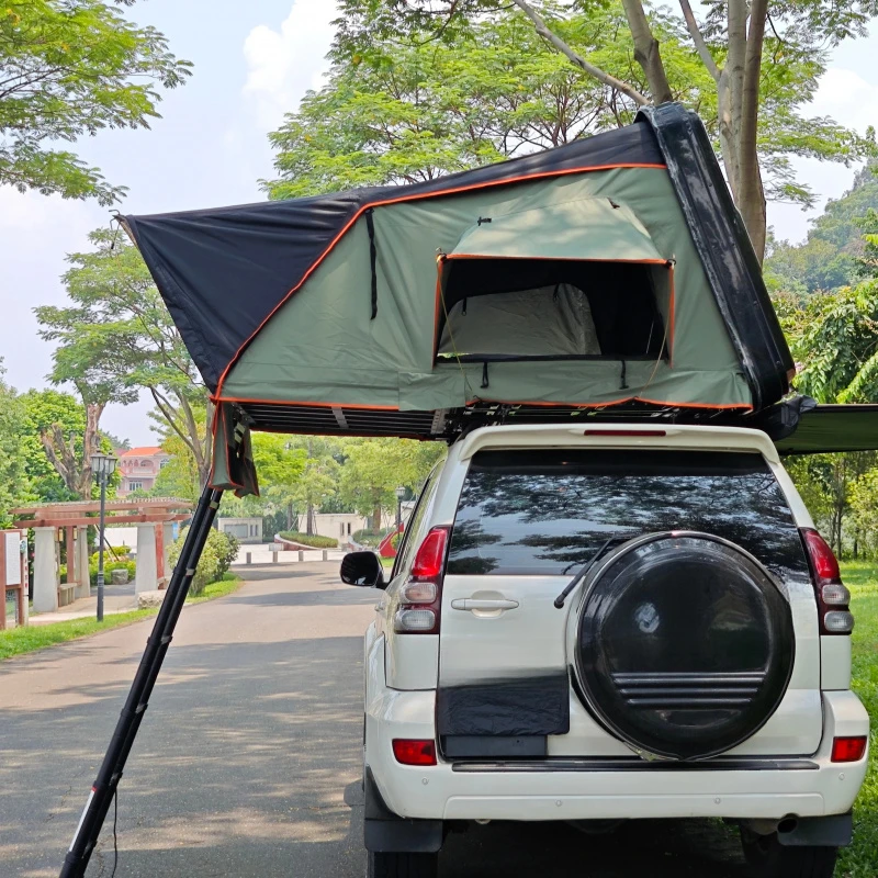 Custom Side Opening Roof Top Tent Waterproof Oxford Fabric UV Resistant