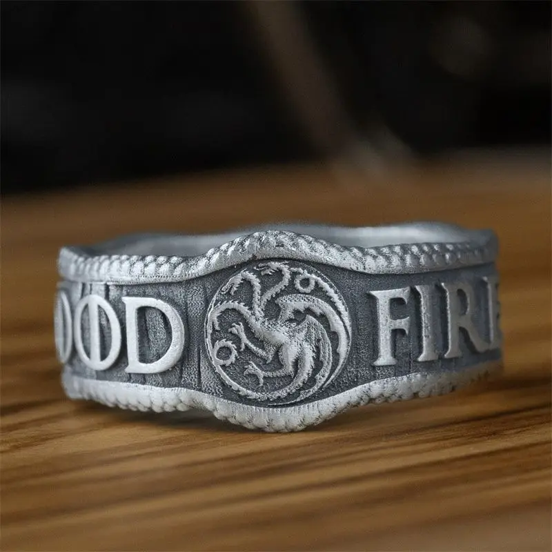 Game of Thrones Dragon Ring House Targaryen Alloy Ring Original Handmade Ring Collection Jewelry Birthday Gifts