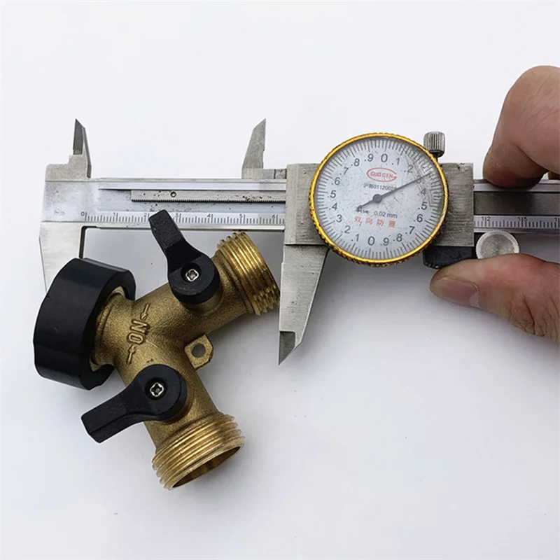 

2024 New Brass Garden Hose Splitter Garden Tap Y-Type Watering Connector Distributor For Outdoor Faucet