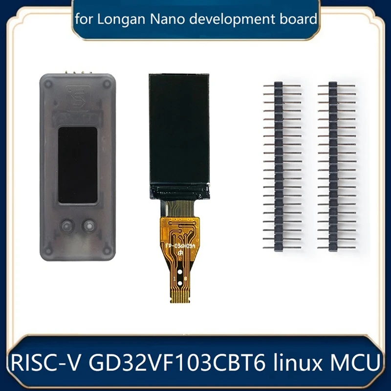 Placa de desenvolvimento + tela de exibição de 0,96 polegadas + kit de caixa para Longan Nano RISC-V GD32VF103CBT6 128KB Flash 32KB SRAM