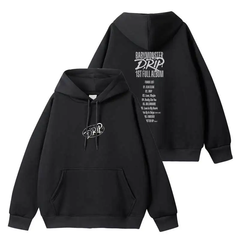 BABYMONSTER DRIP フーディー パーカーM BABYMONSTER DRIP Hoodies Kpop Fashion Women Men Autumn Loose