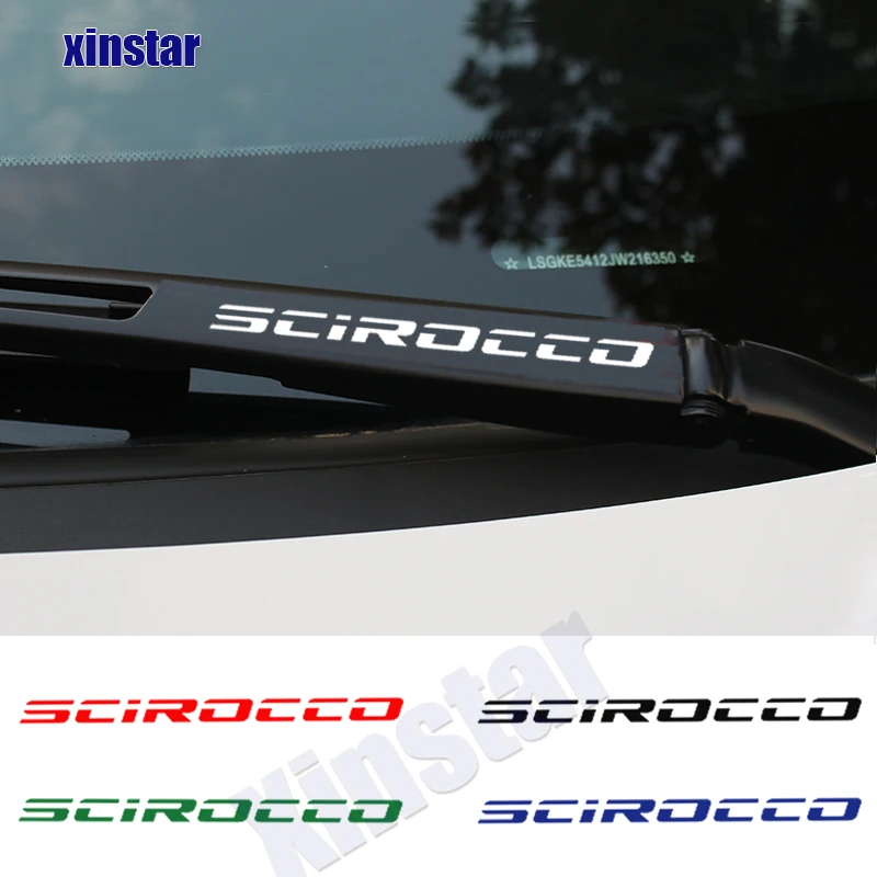 4Pcs Car Windshield Wiper Sticker  For VW Volkswagen R SCIROCCO ROCCO