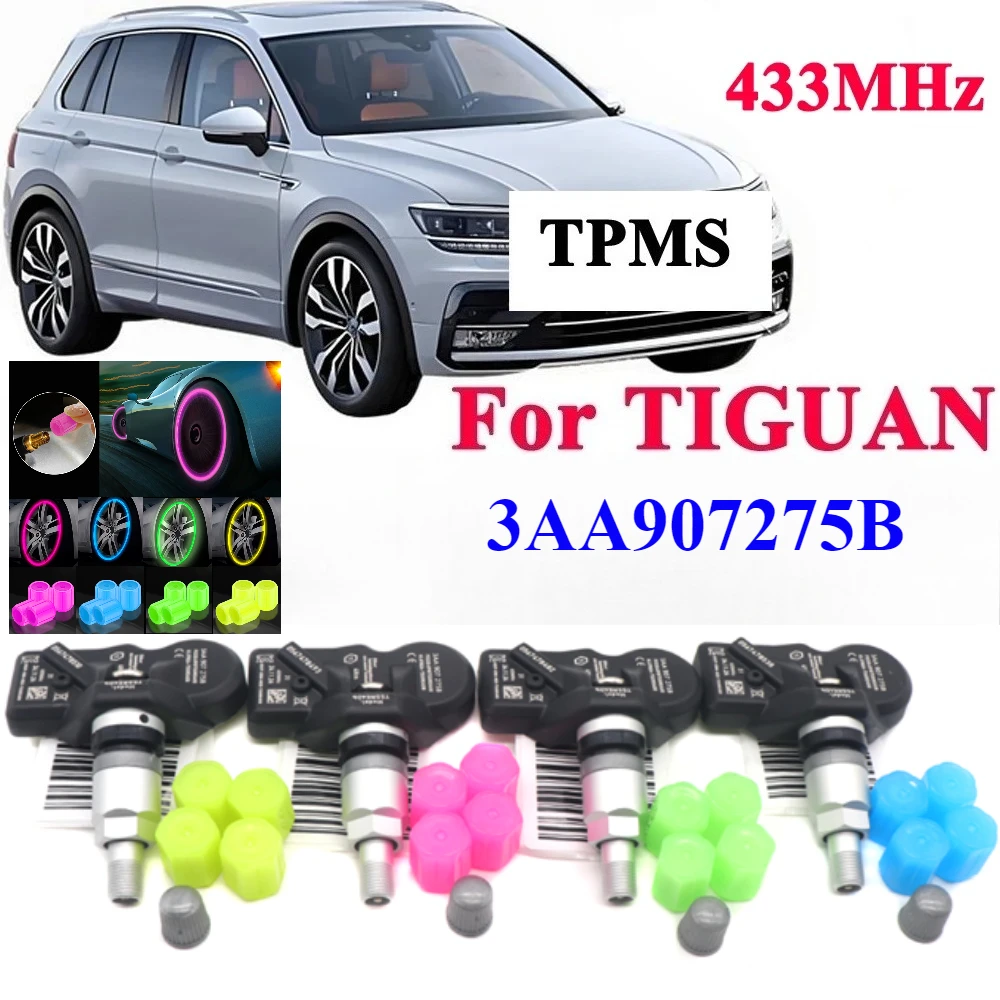 

Car Tire Pressure Sensor Monitoring System 433Mhz TPMS 3AA907275B for Volkswagen Tiguan 2011-2018 Passat CC 3AA907275D