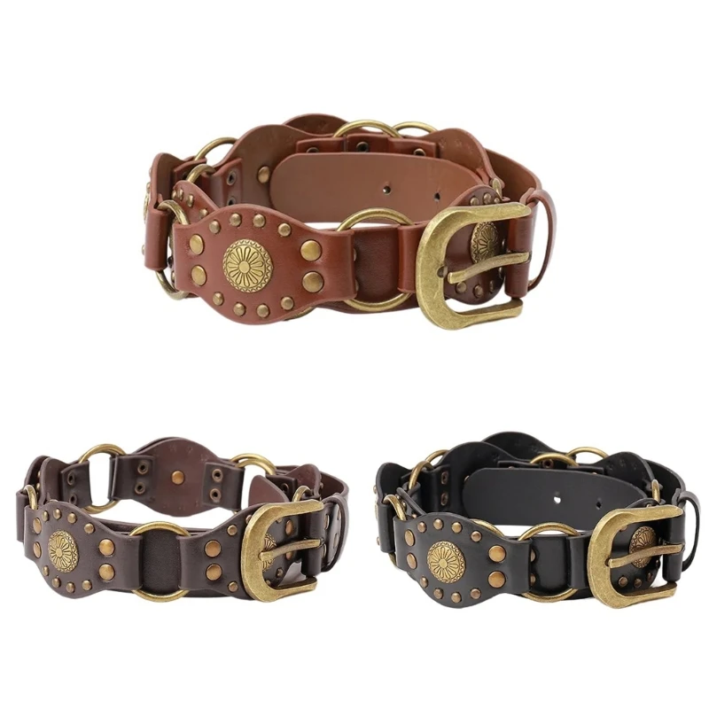 

Waist Belt Studded Chain Carvings Costume Belt for Wrap Dress Waist Belt for Suit Skirt Jeans Jewelry