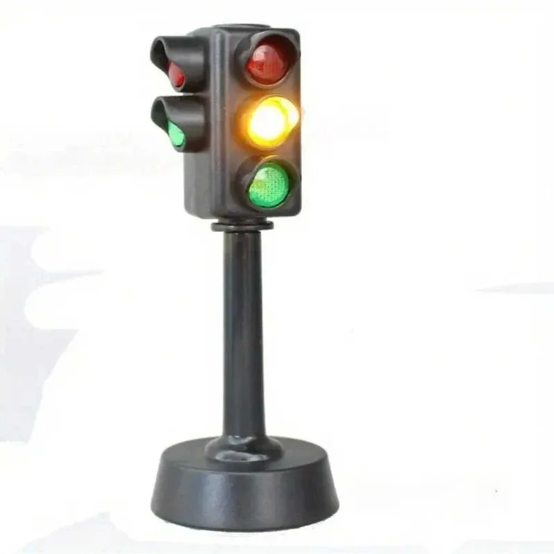 Educational Science Mini Traffic Signs Road Light Block,Children Safety Education Kids' Puzzle Traffic Light Toy, Kids' Gift