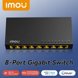 IMOU 8-Port Gigabit Switch SG108C Router with 10/100/1000Mbps Auto-Negotiation Auto MDI/MDIX 802.3X Flow Control