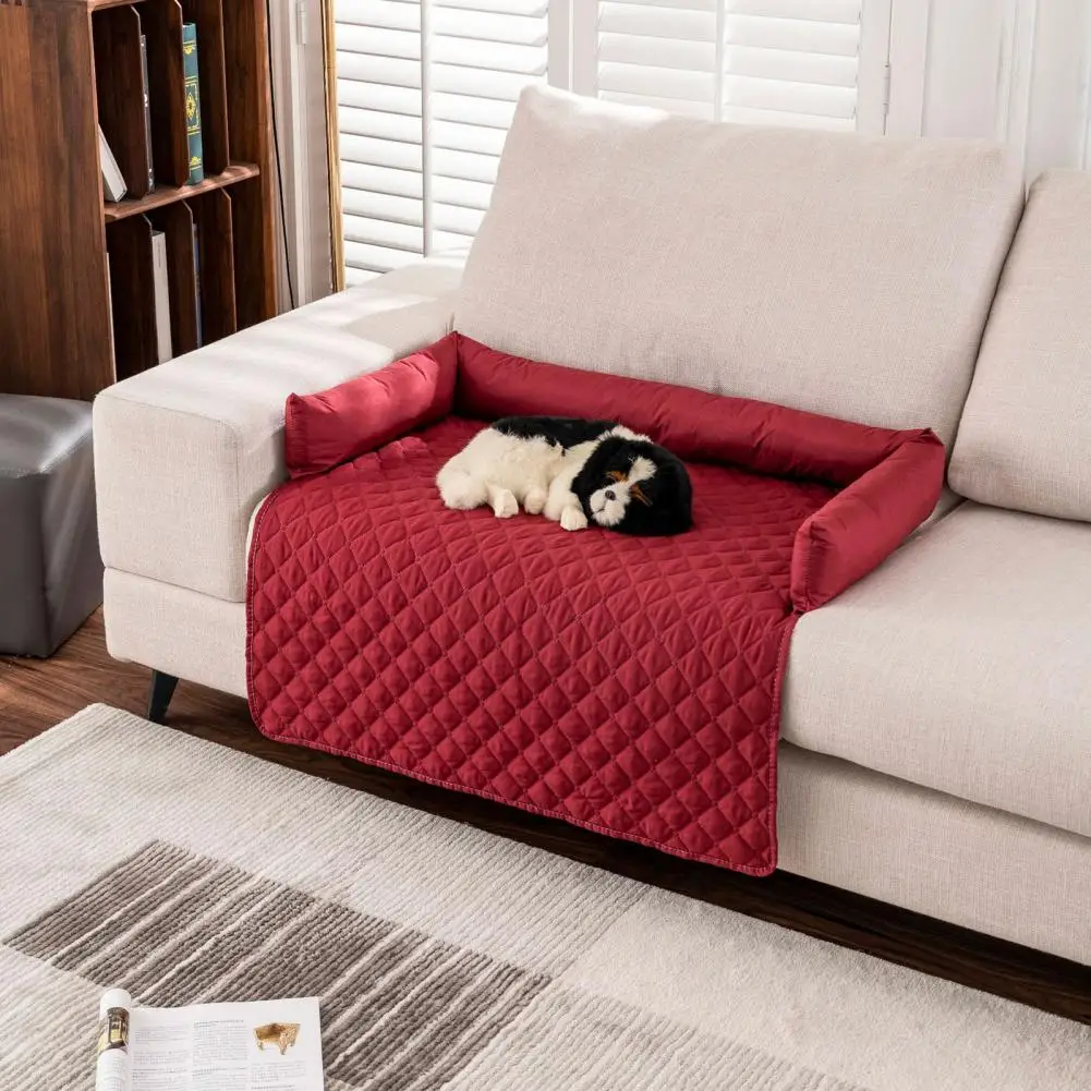 Double Quilted Pet Bed Waterproof Pet Bed Cover Anti-slip Couch Protector Mat for Dogs Cozy Sofa Cushion Car Seat Pad Furniture