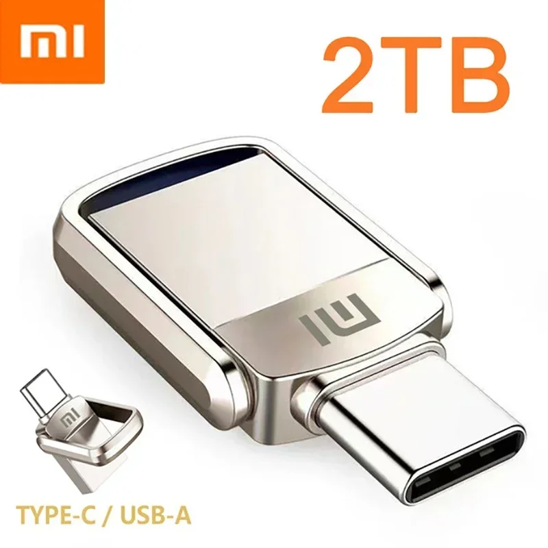 Xiaomi 2TB USB Flash Drives 3.1 2TB 1TB High-Speed Transfer Metal Pendrive Portable Memory Storage U Disk Waterproof Adapter