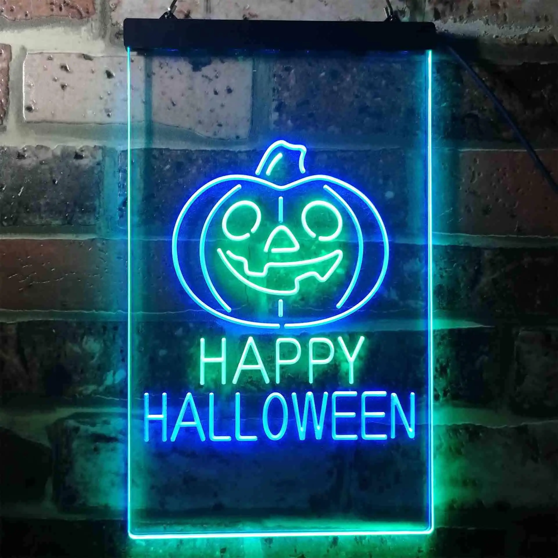 

Happy Halloween Pumpkin Dual Color Led Neon Sign st6-i3377