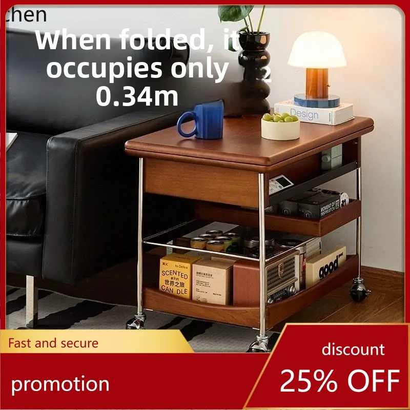 

HXL Solid Wood Folding Coffee Table Living Room Trolley Mobile Sofa Lift Storage