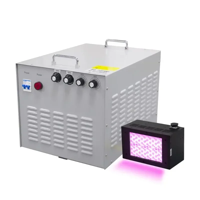 Air Cooled UV Curing System 150 * 100mm UV Light Emitting Diode Curing Lamp For UV Adhesives With Controller System