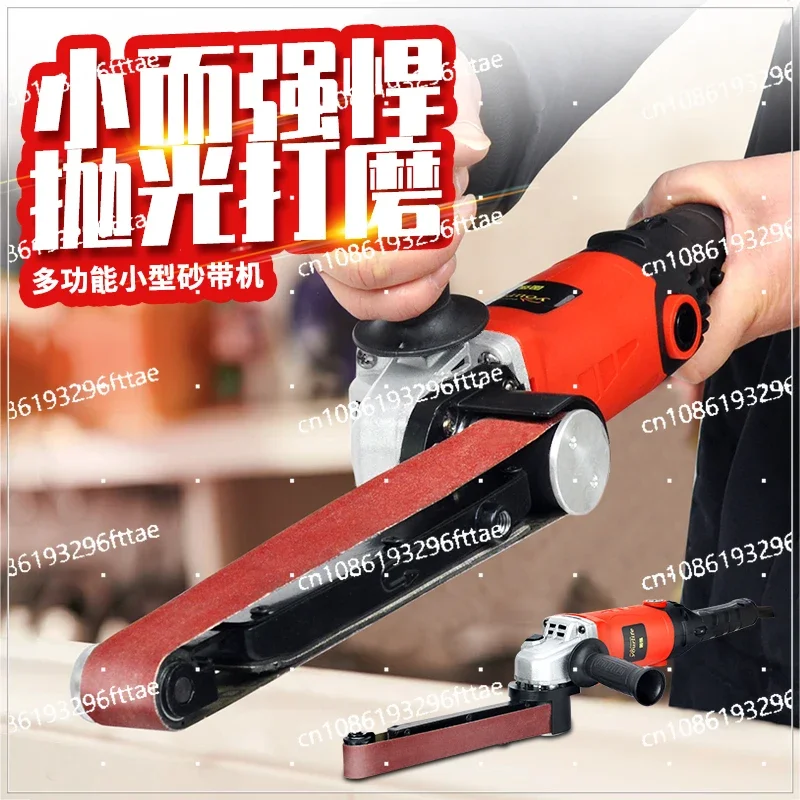 Belt Sander Hand-held Belt Abrasive Polishing Small Woodworking DIY Micro Mini Sander