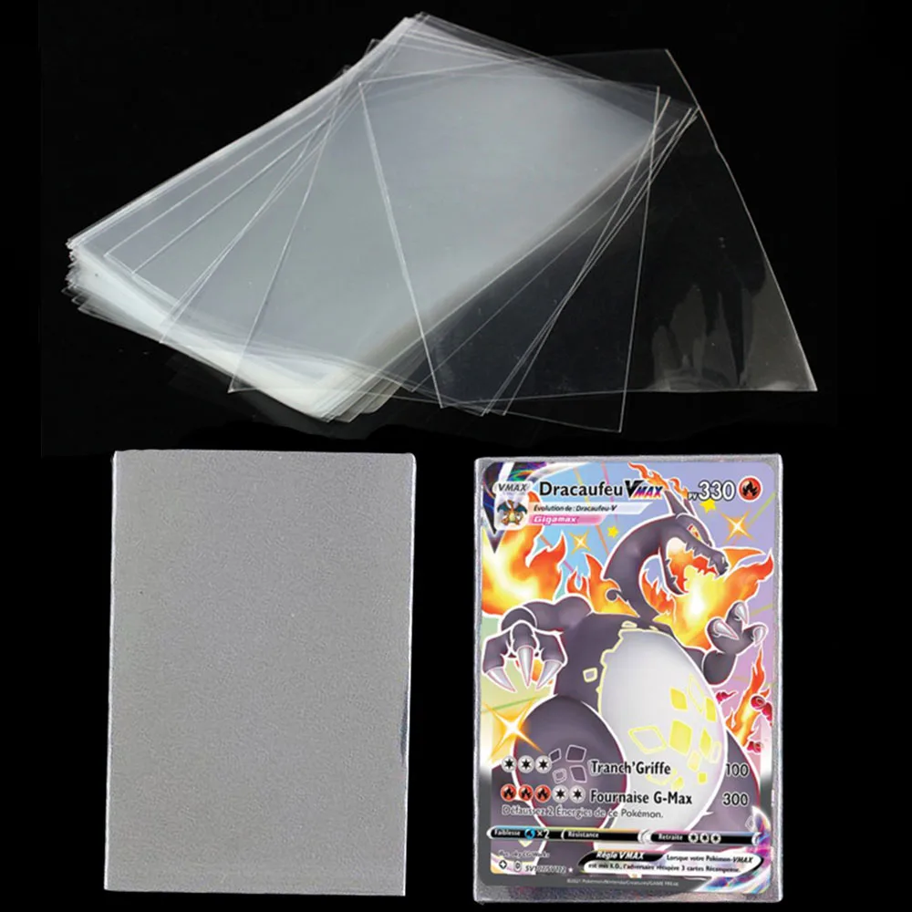 100-1000Pcs Card Sleeves Transparent Cover Clear Protector Cards Holder For Board Playing Game ID Trading Folder Photo Pouch