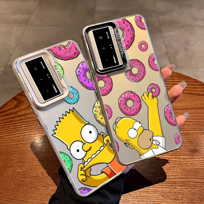 The Simpsons Cute Humorous For Redmi Note 13 12 12S 11 11S 11E 10 10T 10S 9C 9T Pro Plus Max Lite 5G Colorful Silver Phone Case