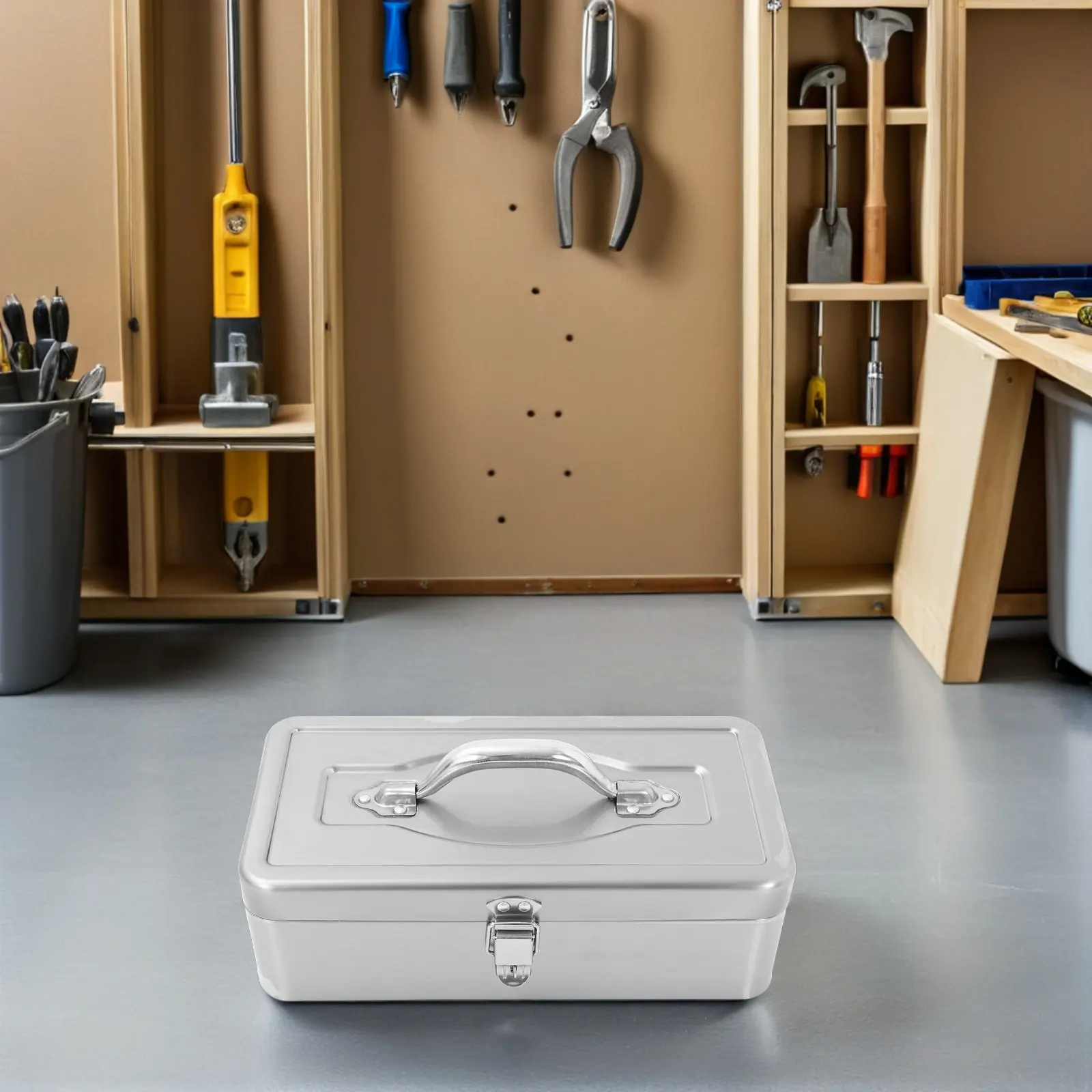 grande-boite-a-outils-en-acier-inoxydable-organisateur-d'outils-portable-en-metal-boite-de-rangement-robuste-avec-poignee-pour-atelier-garage-et-usage-domestique