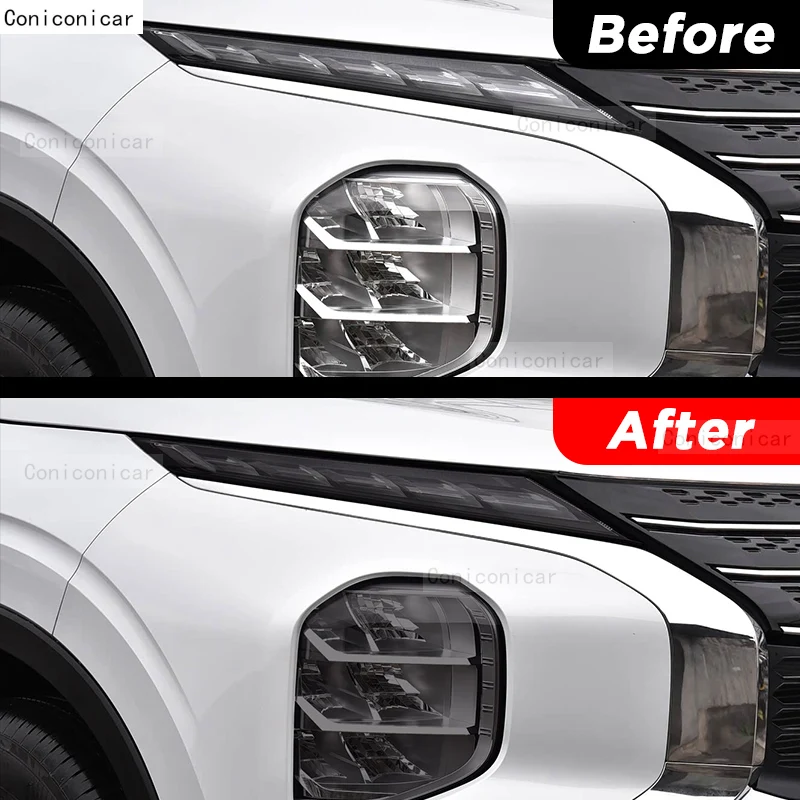 For Mitsubishi OUTLANDER 2022-2024 TPU Car Exterior Headlights Anti-Scratch Protective Film Cover Headlamps Repair Sticker