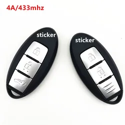 Keyless 3 pulsanti Smart Remote Car key Fob 433mhz 4A Chip per Nissan Xtrail X-Trail Qashqai 2014 2015 2016 2017 S180144104