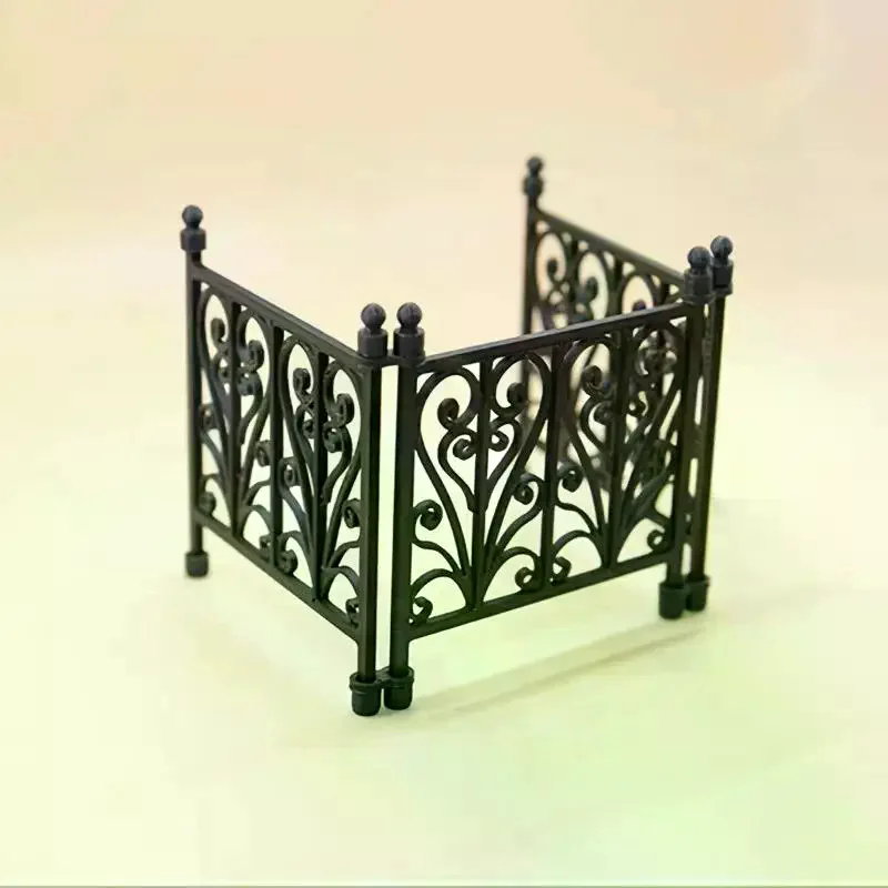 DollHouse Carved Fence Guardrail Miniature Model DIY Scene Ornaments And Photography Props Micro Landscape Home Decor