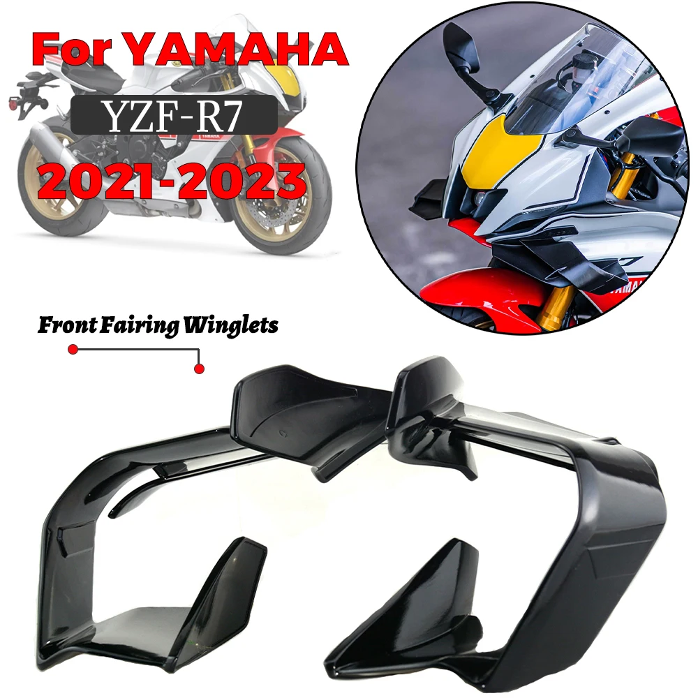 MTKRACING For YAMAHA YZF-R7 YZF R7 2021-2023 Motorcycle Accessories Wings Front Fairing Downforce Moto Parts ABS Plastic