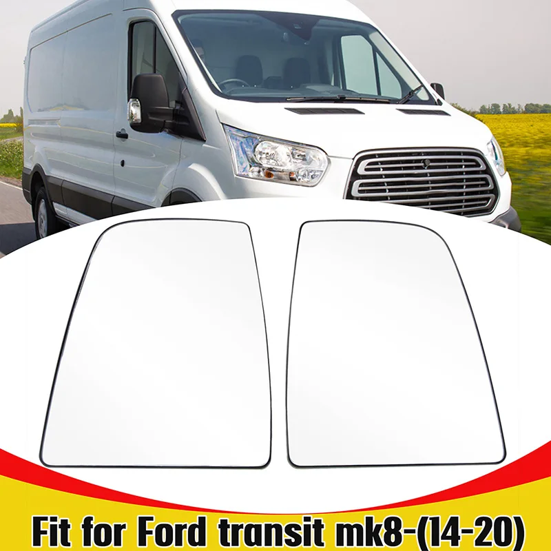 Rhyming Side Wing Mirror Glass Heated For Ford Transit MK8 VIII 2014-2020 Rearview Mirror Glass Clean Replacement Car Accessory