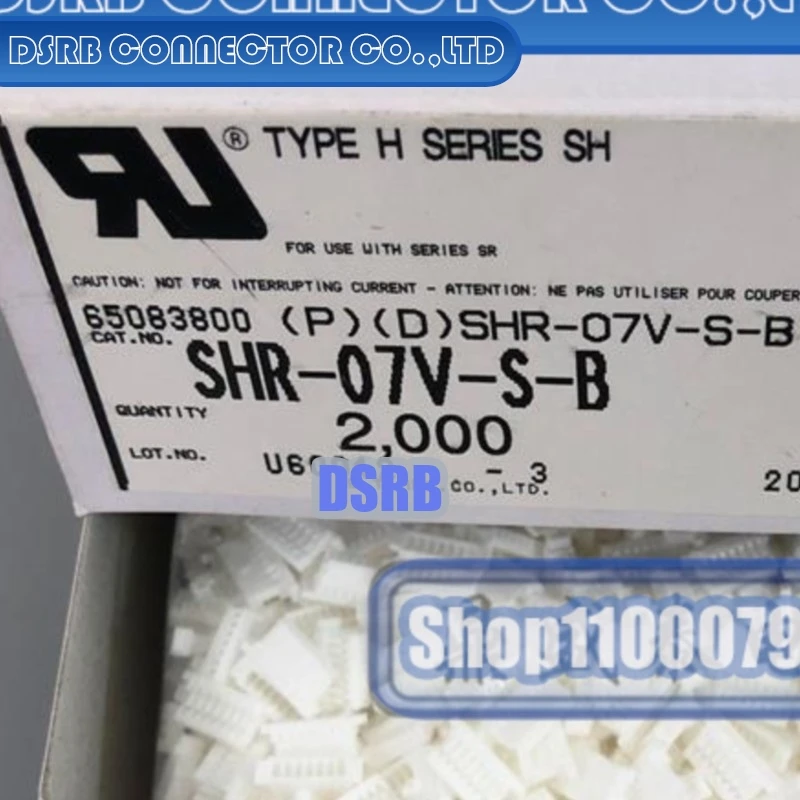 100pcs/lot SHR-07V-S-B Plastic shell 7P 1.0MM legs width 100% New and Original