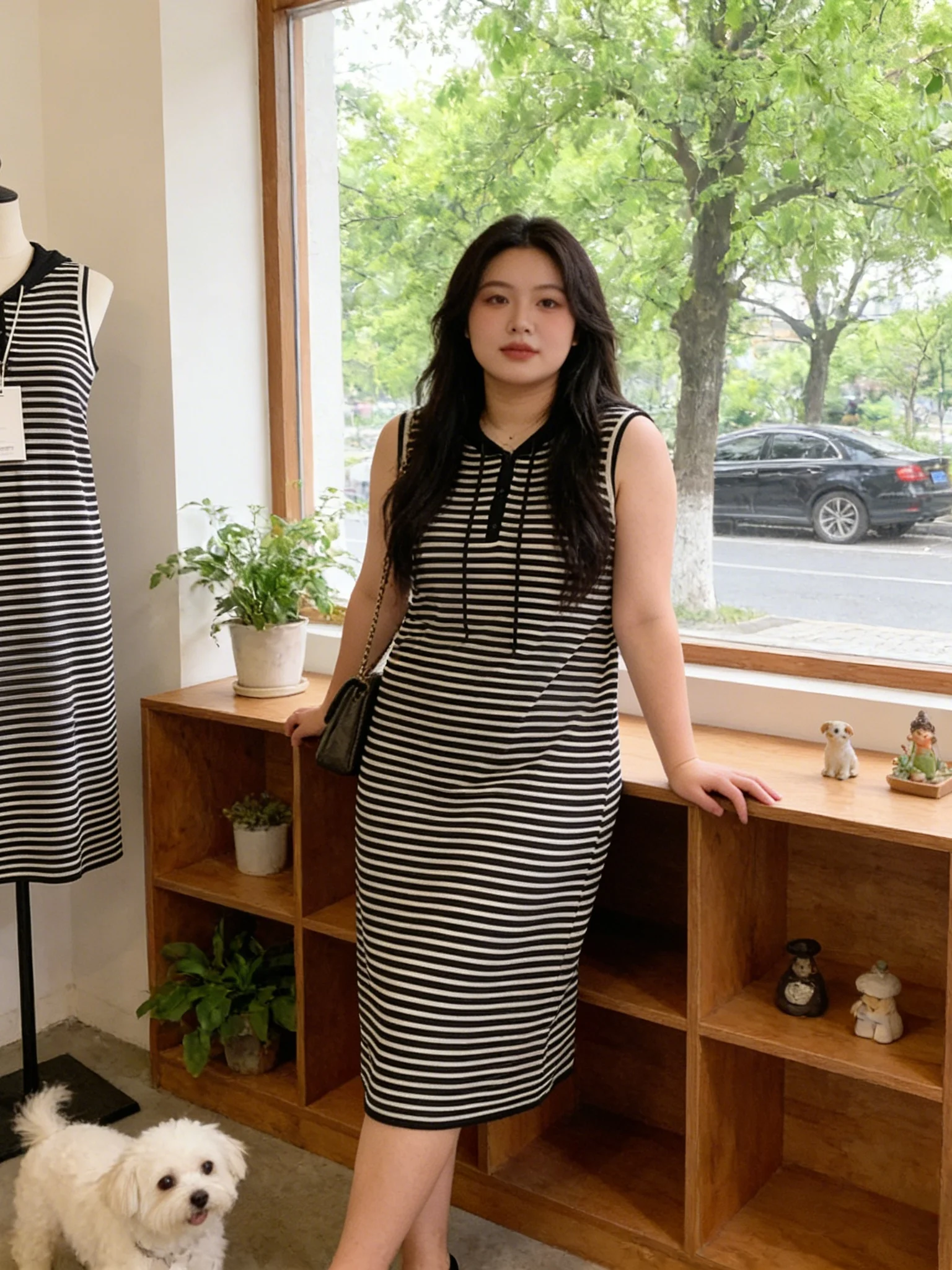 

plus Size Summer New Fashion Casual Comfortable Sleeveless Hooded Dress Women's Clothing Hide Meat Slimming Straight Cut Dress