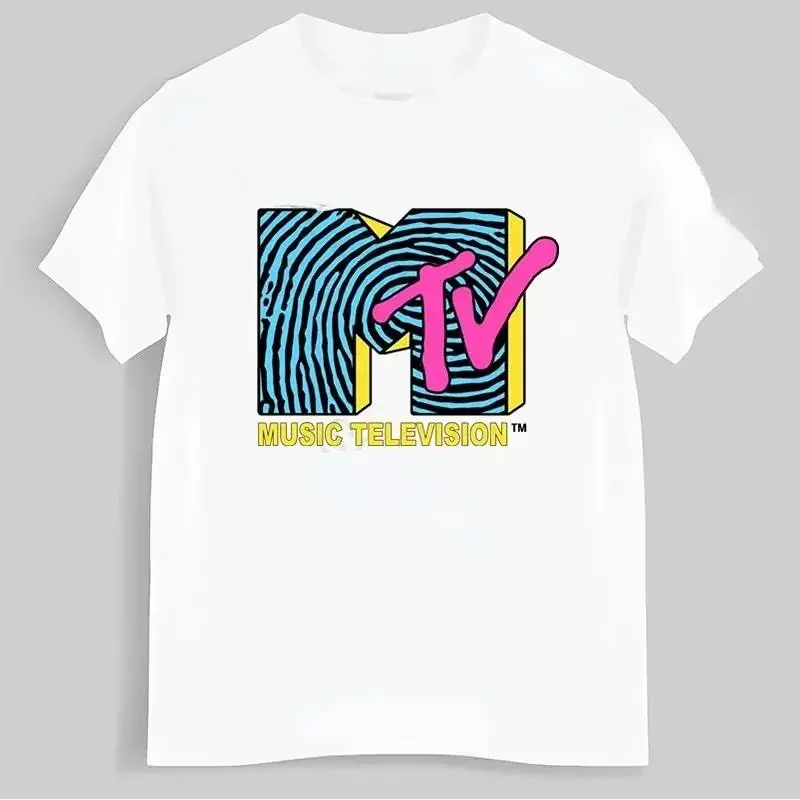 Mtv Music Television Graphic Tshirt Women Funny Men Clothing Fashion Hip Hop Tv T Shirt Plus Size 100%Cotton Unisex Tshirt