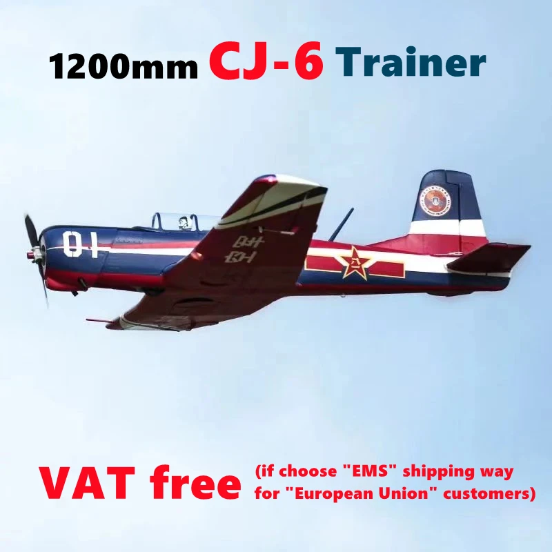 FMSRC 1200MM 1.2M CJ6 CJ-6 RC Airplane Chinese Trainer Beginner PNP with Retracts Radio Control Model Plane Aircraft Avion