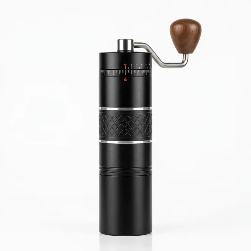 Hand-cranked aluminum coffee bean grinder, espresso hand-brewed, portable, adjustable scale, stainless steel grinding core