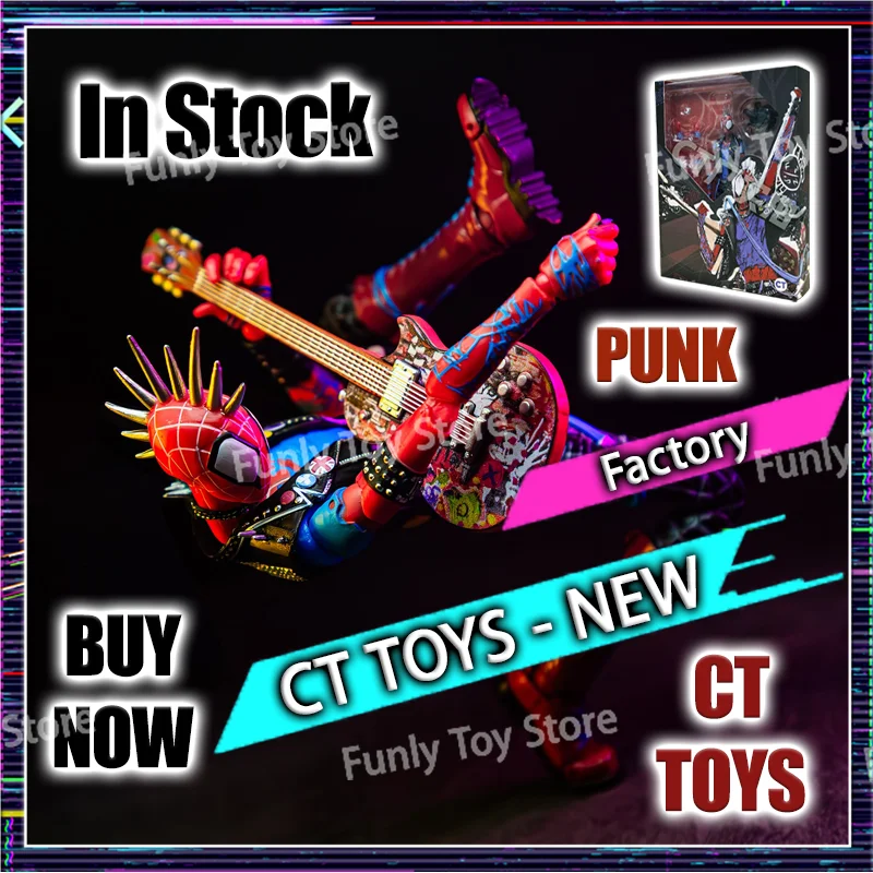 

In Stock Ct Toys Spiderman Spider-Punk Spider-Man Across The Spider-Verse Shf Anime Action Figure Figurine Custom Gifts Toys