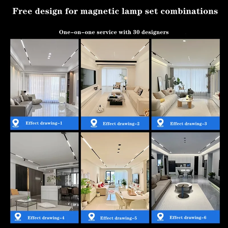 Recessed LED Ceiling LightLong Tube Pendant LightsAll Aluminium Grille Lights Surface Mounted Spotlight Magnetic Track Lights