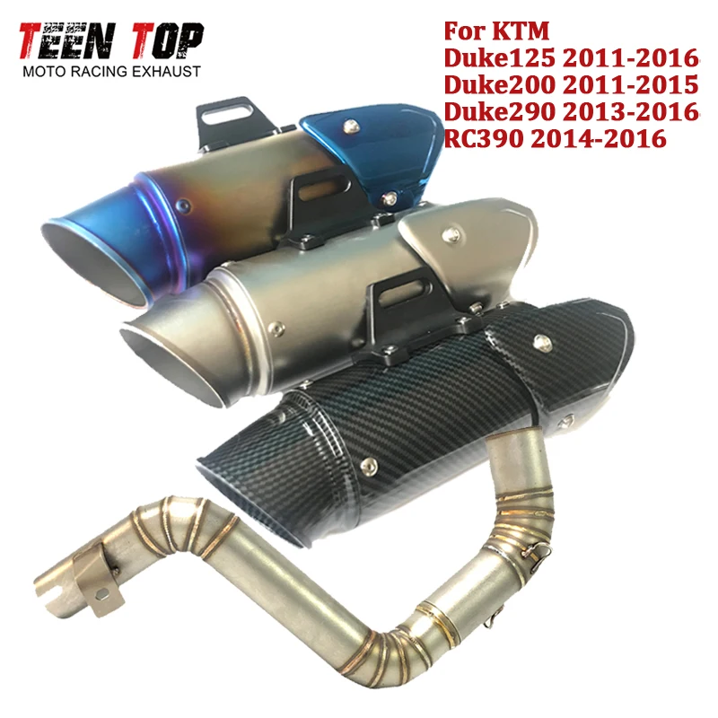 

51 мм выхлопная труба мотоцикла для KTM RC390 Duke290 глушитель Duke200 Duke125 Racing Elbow Escape Moto Mid Pipe Silencieux