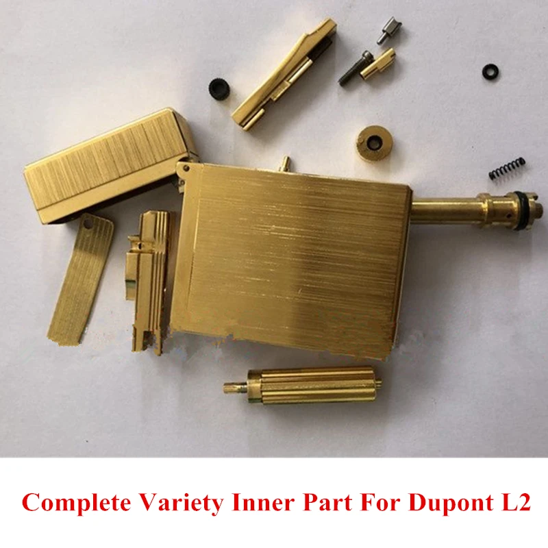 Complete Replacement Inner Part For Dupont L2 Lighter Bottom Gas Screw/Echo Plate/Slide Cover/Rolling Wheel/Spring Thimble Set