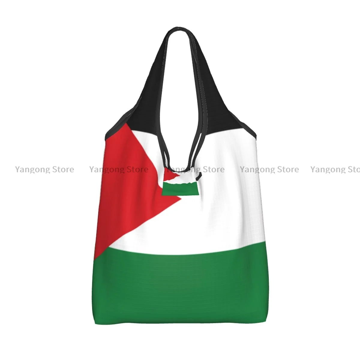 Shopping Bag Jordan Flag Eco-friendly Folding Reusable Portable Shoulder Handbag for Travel Grocery Bag