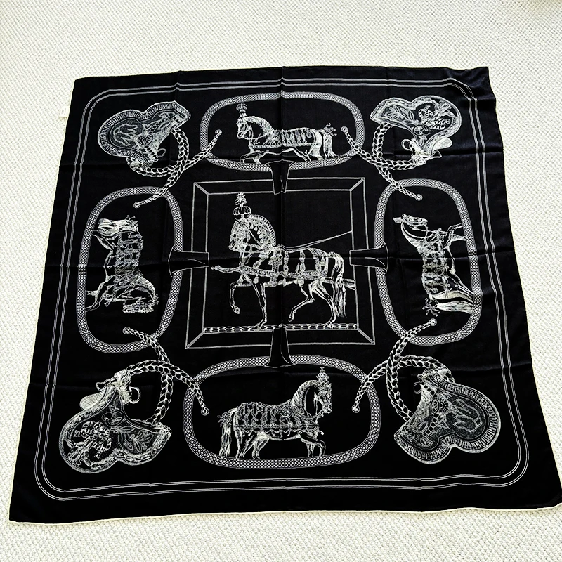 

Зимний черный шарф, шелковые шерстяные шали, палантин, шаль с закрученными краями, большая бандана, аксессуары для головы, подарок для мамы и любовника