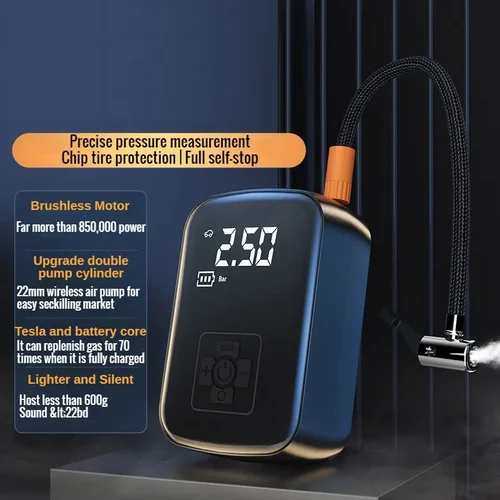 Imagen 2 del producto EAFC 150PSI compresor de aire de coche bomba infladora de neumáticos eléctrica para motocicleta bicicleta barco bolas de neumáticos inflador de neumáticos multifunción