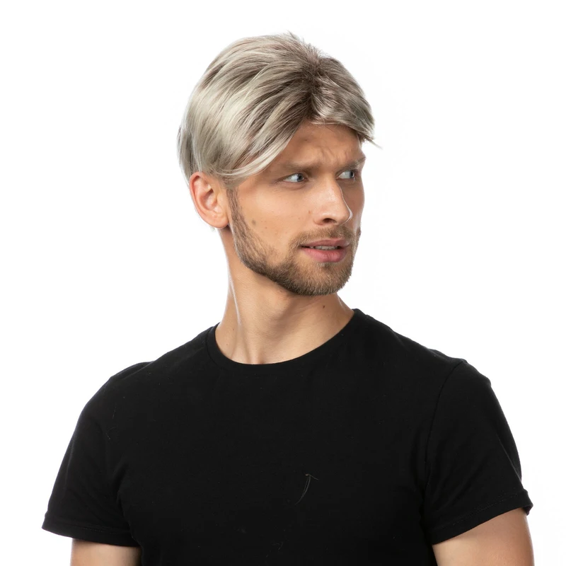 

80'S Rod Messy 80's Blonde Brown Short Mens Wig Fancy Dress Party Stewart Funny