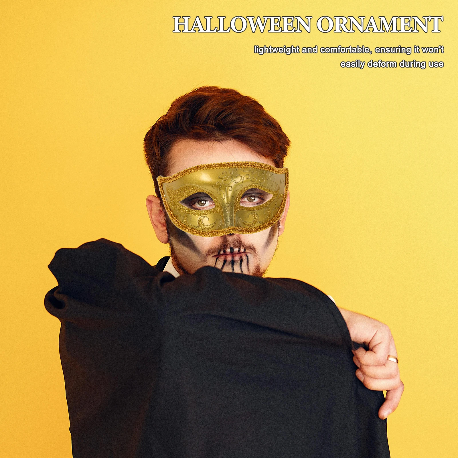 

2pcs Princess Mask Plastic Half Face Masquerade Mask For Halloween Party Performance Costume Accessories Lightweight Comfortable