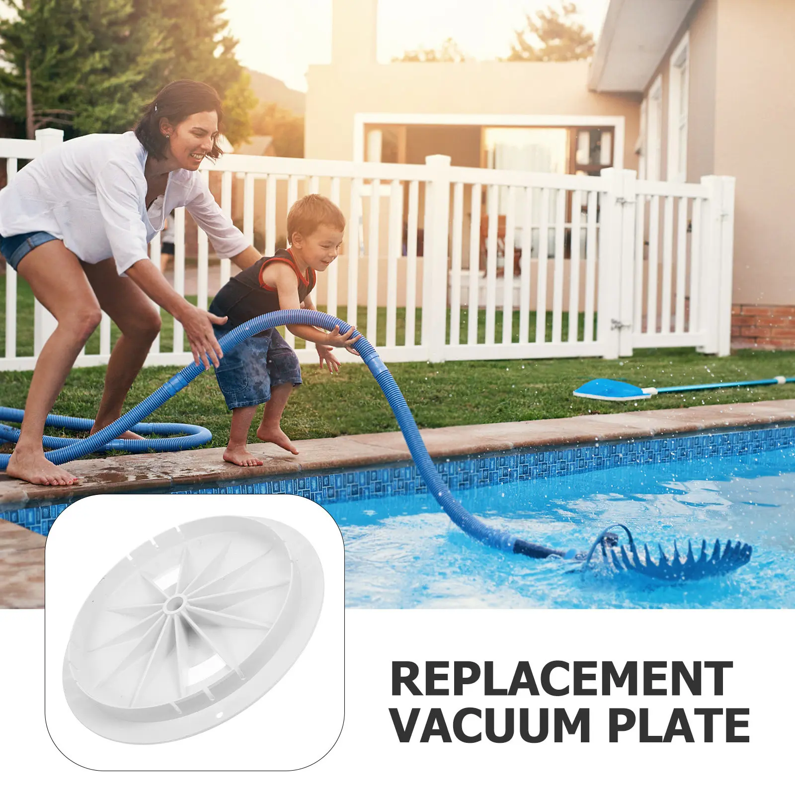 

Pool Skimmer Deck Cover Round ABS Skimmer Lid Replacement for Ground Swimming Pools Debris Protection Safety Splash Guard