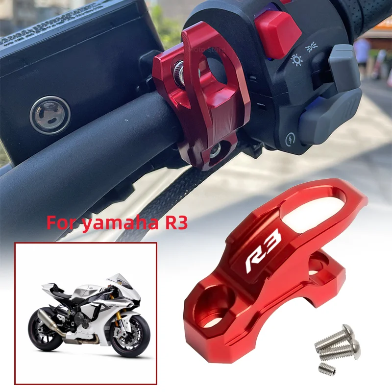 

For yamaha YZFR3 YZF-R3 YZF R3 2015-2023 2022 Motorcycle CNC Brake Master Cylinder Bracket Bag Luggage Clamp Holder Helmet Hook