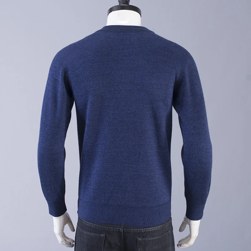 

Thiened Color круглый вязаный свитер Ne Long Sve, мужской весенне-осенний японский верхняя одежда, повседневная базовая посадка