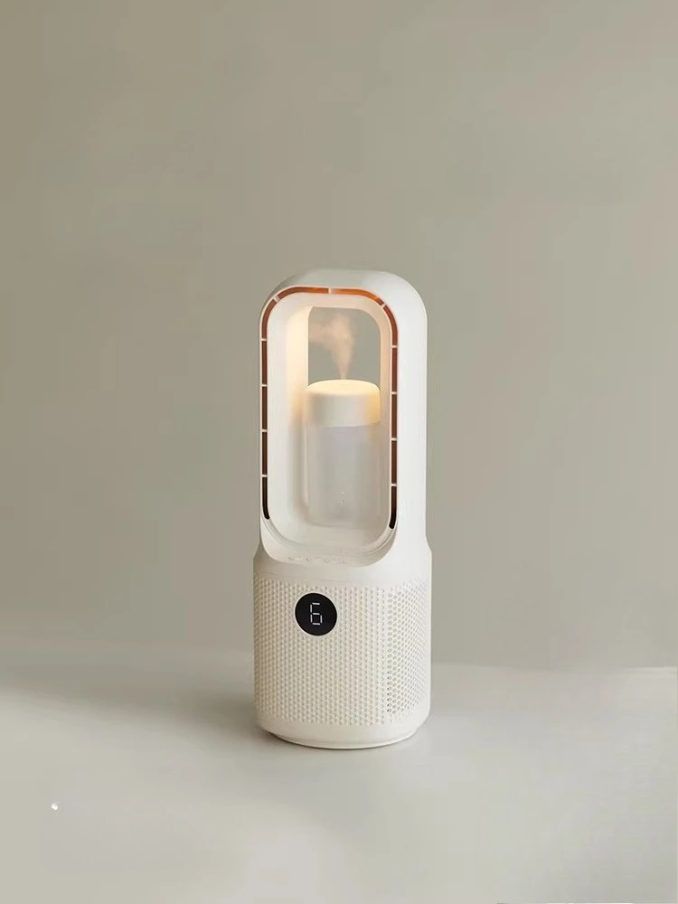 Olayks Bladeless Fan Desktop Shaking Head Electric Fan Humidification