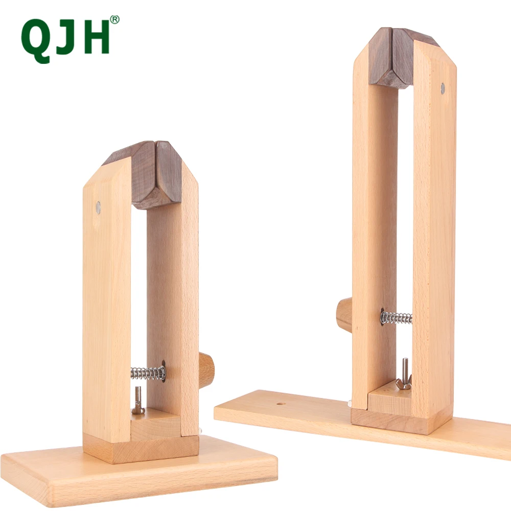 QJH Leather Stitching Pony Hand Stitching Horse Table Desktop DIY Sewing Clamp Craft Working Tools Walnut Wood Leather S L